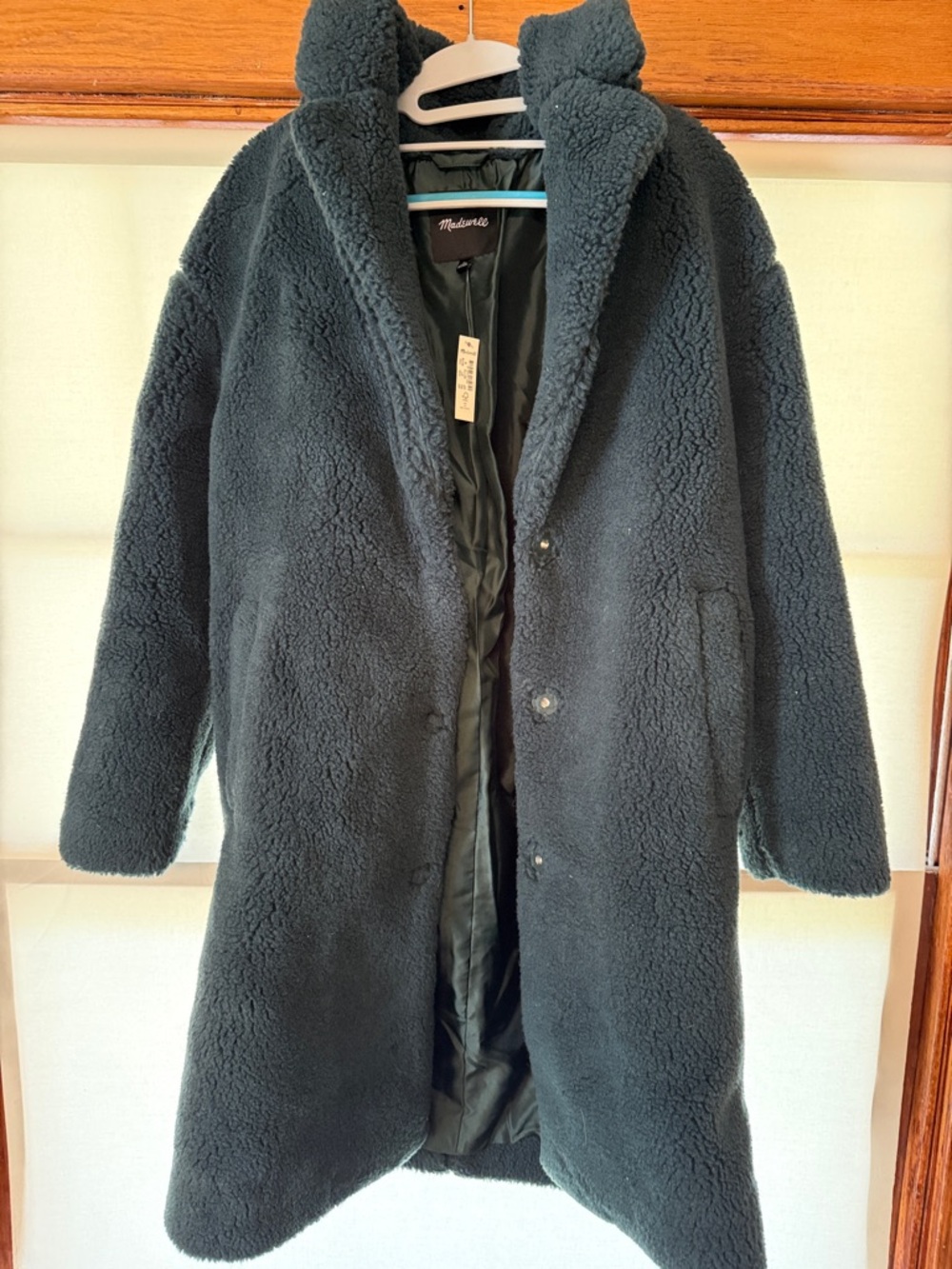Madewell Dark Charcoal Sherpa Coat
